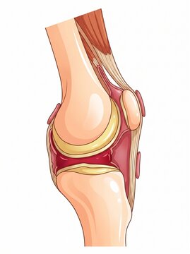 Human Knee Joint Anatomy Illustration