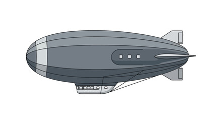 gray blimp airship vector illustration © Azrha
