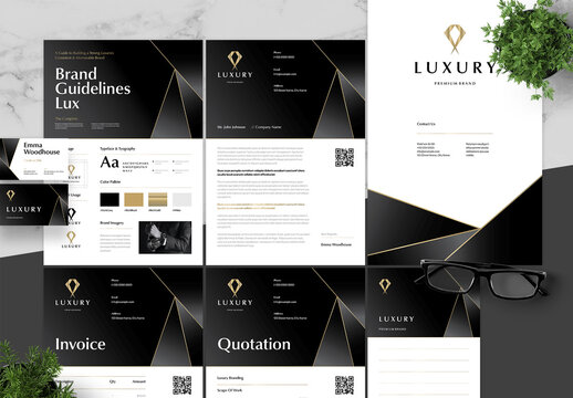 Gradient Gold And Black Luxury Brand Guidelines 