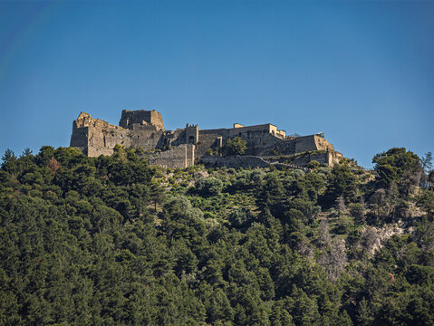 Castle Arechi On Top Of Mountain