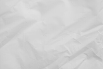 Obraz premium Crumpled white plastic bag texture, wrinkled polyethylene film background