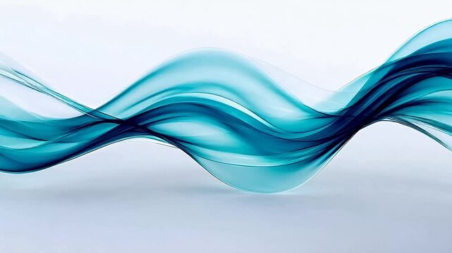 Digital technology teal and white geometric curve abstract background