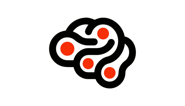 Brain, mind, thought, icon, symbol, vector graphic