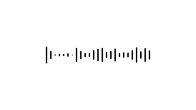 Audio waveform with frequency animation. Podcast sound waves spectrum motion. modern music bars. Abstract sound wave 4k video.