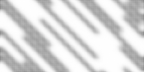 Fototapeta premium Monochrome gradient halftone dots background. Vector illustration. Abstract small grunge dots on white background