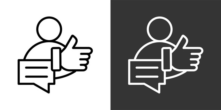Assertive Communication Black And White Multiple Style Icon Set Collection Pack Vector Illustration 