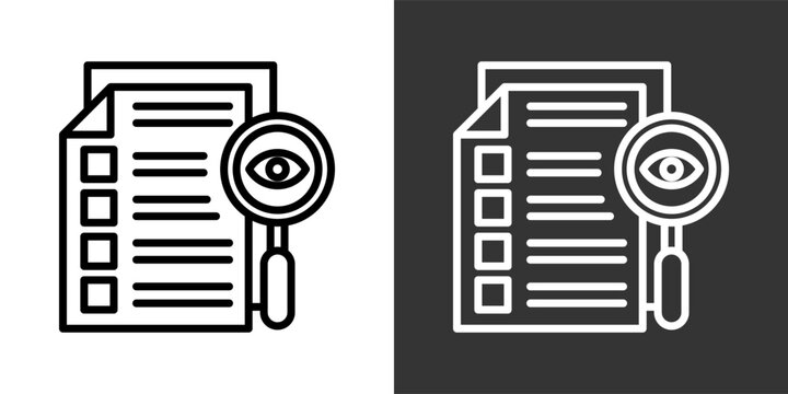 Proofreading Black And White Multiple Style Icon Set Collection Pack Vector Illustration 