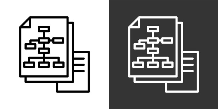 Information Architecture Black And White Multiple Style Icon Set Collection Pack Vector Illustration 