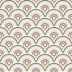A contemporary take on the traditional Japanese Seigaiha ocean wave motif. © wilda