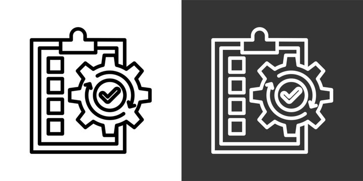 Test Automation Black And White Multiple Style Icon Set Collection Pack Vector Illustration 