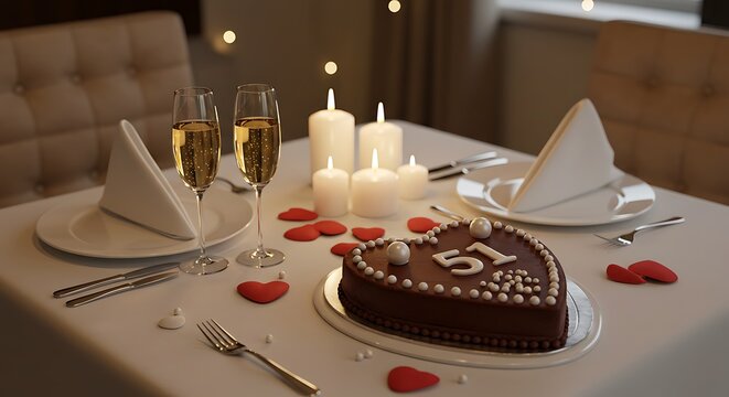 Romantic 51st Anniversary Dinner: Candlelit Celebration