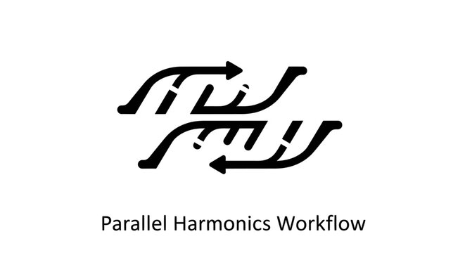 Abstract Parallel Harmonics Workflow Symbol.