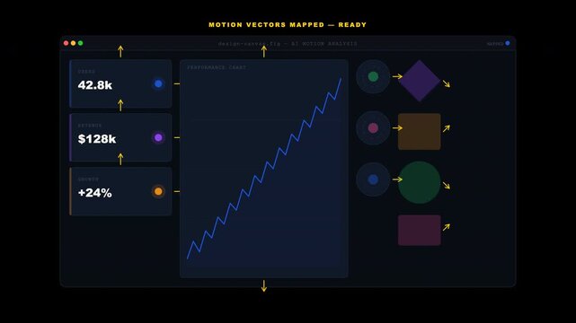 Ideal for technology and data visualization projects, showcasing dynamic and modern visuals for software interfaces and statistics presentations.