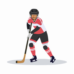 Fototapeta premium Ice Hockey Player Illustration