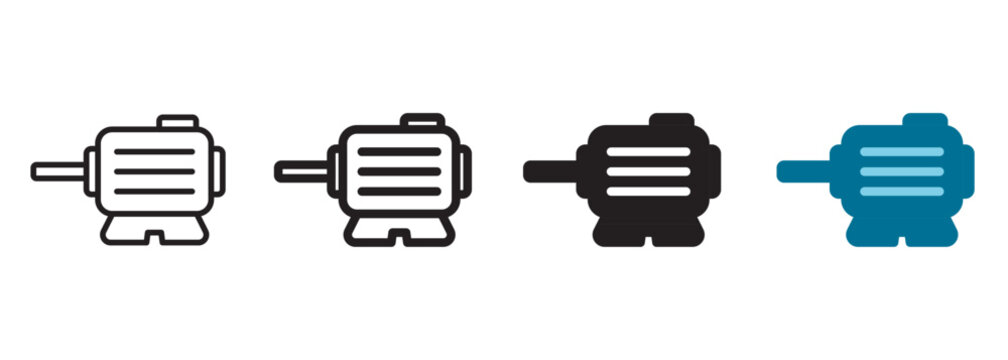 Actuator icon with mechanical motor drive unit representing smart factory automation control systems, digital manufacturing motion engineering, and internet of things hardware processing.