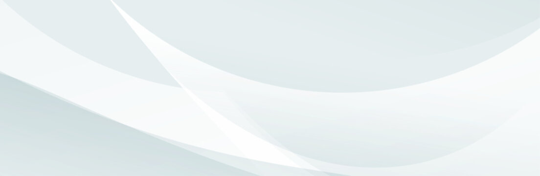 Light blue gray abstract background with sharp white swoosh crossing smooth curved arc layers and soft gradient modern design