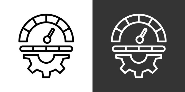 Optimize Black And White Multiple Style Icon Set Collection Pack Vector Illustration 