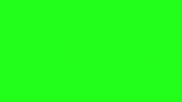 Green screen backdrop provides a solid chroma key surface for professional video production and editing.