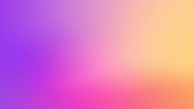A smooth gradient of colors transitions from purple to pink, then to peach and finally, to yellow