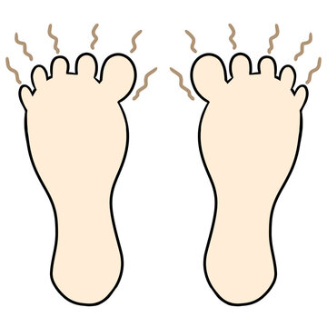 Foot smells illustration
足　匂い　臭い　イラスト