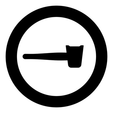 Nut cracker nutcracker icon in circle round black color vector illustration image solid outline style