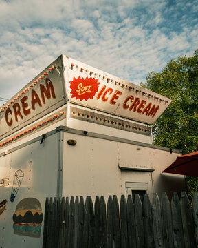 Creamy Delights vintage sign, Hadley, Massachusetts