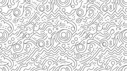 Obraz premium Black and white abstract geometric seamless pattern with abstract geometric seamless monochrome background minimalist continuous repetitive wallpaper creative illustration backdrop