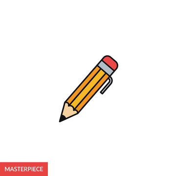Colorful Illustration of a Pencil.
