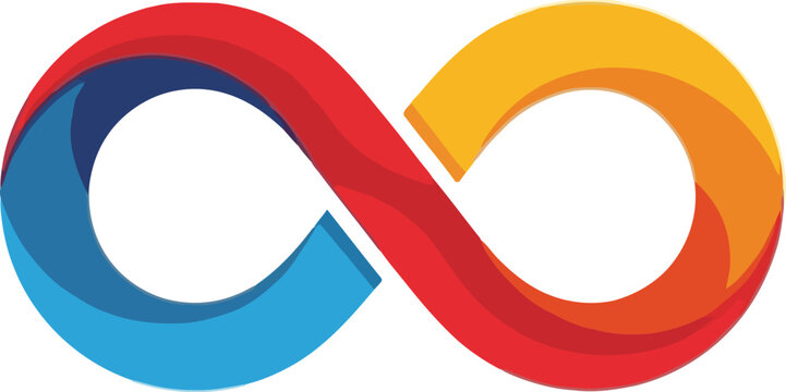 Colorful Infinity Symbol - A Symbol of Endless Possibilities and Connections.