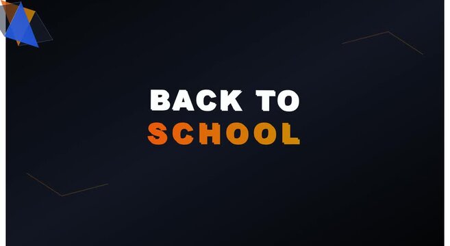 Back to school animated title sequence with modern minimalist typography animation
