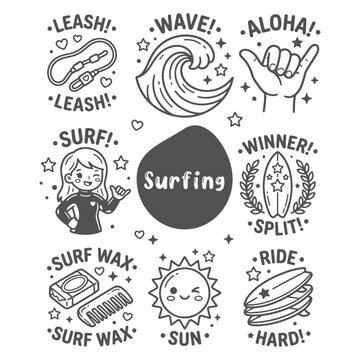Surfing Lifestyle and Sports Action.