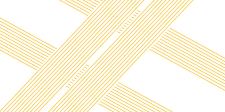 Abstract pattern of yellow spaghetti pasta strands arranged in intersecting lines on light background. Creative food-inspired vector design ideal for packaging, branding, menus and culinary themes.
