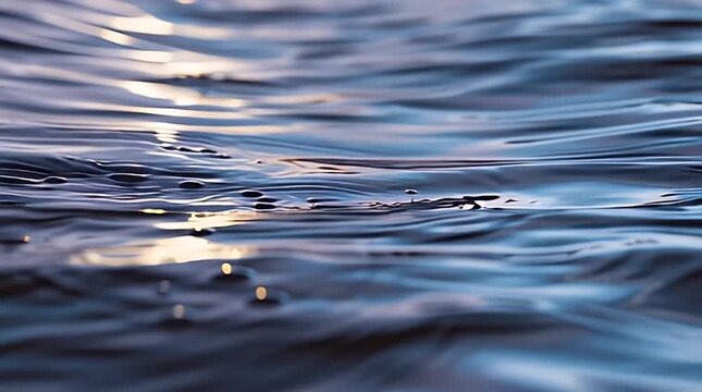Closeup of Calm Water Surface with Gentle Ripples