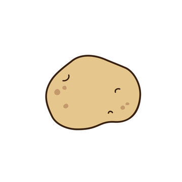 シンプルかわいいじゃがいものベクターイラスト／Simple and cute potato vector illustration