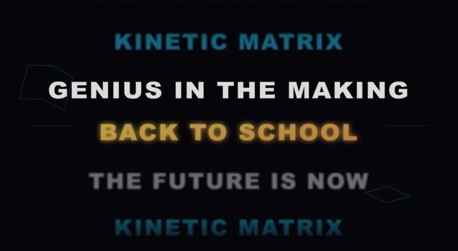 Kinetic typography animation background, with motivational quotes, and tech motion