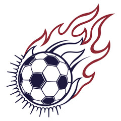 Fototapeta premium Fireball Football Icon 1
