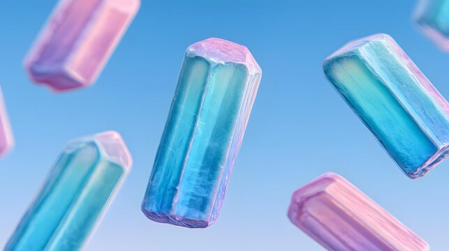 shards floating in mid air with refracted rainbow light, ultra detailed, clean background