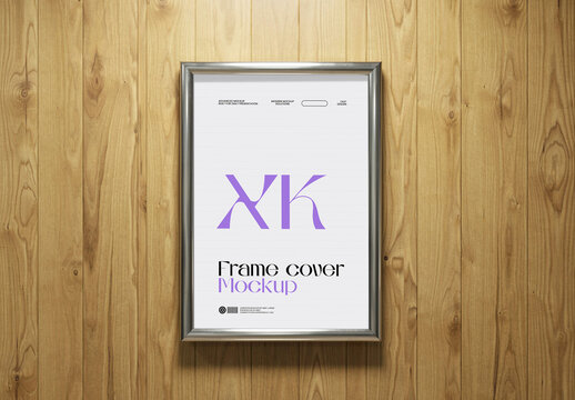 Wooden Wall Poster Mockup