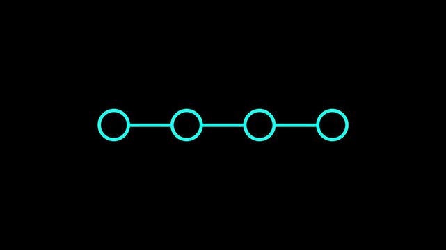 4 step infographic process with check mark icon animation. Animated Timeline Infographic Showing Step-by-Step Process success with check marks. Looping progress checkpoints.4k quality animation video