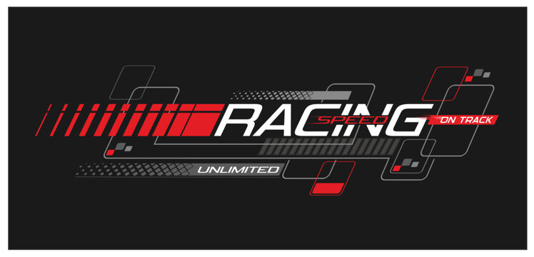 Speed Racing.ai vehicle side graphic vector illustration. 
 Scalable car styling sticker for sports cars, trucks, and off-road vehicles.
 Fully editable EPS plotter file for vinyl cutting.