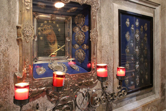 votive offerings in a church (our lady of victories) in senglea in malta 
