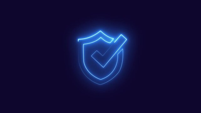 shield check mark icon animation. Success, correct or right choice icon animation.