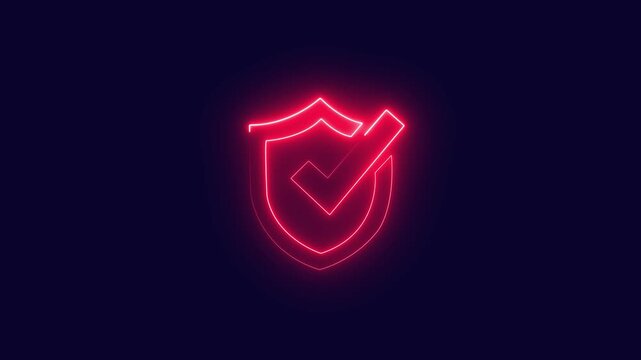 shield check mark icon animation. Success, correct or right choice icon animation.