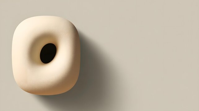 ring casting soft elliptical shadow on neutral background