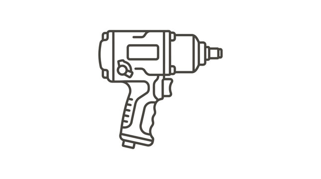 Air impact wrench tool for automotive lug nut service.