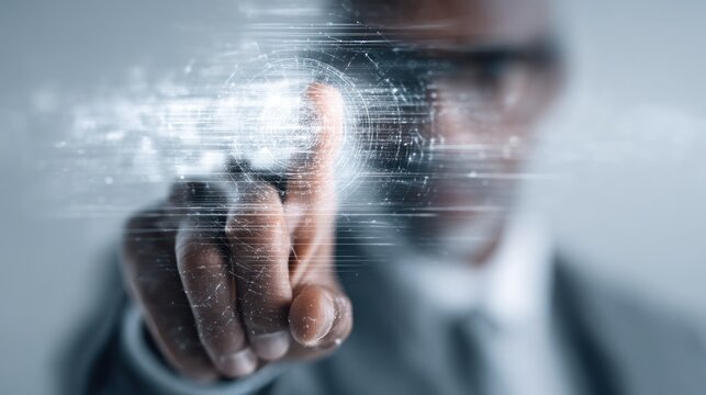 Businessman digital point