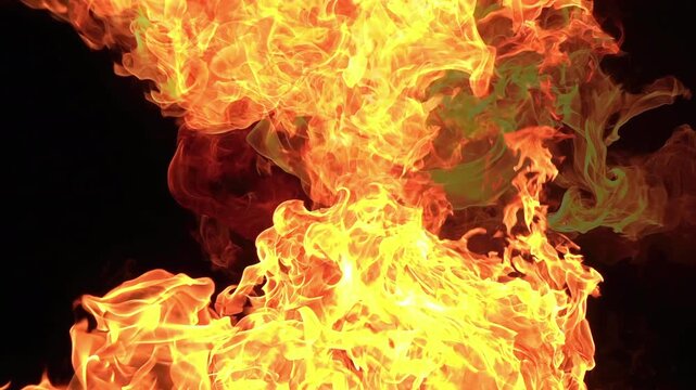 Vibrant Fire Burst Slow Motion 240fps