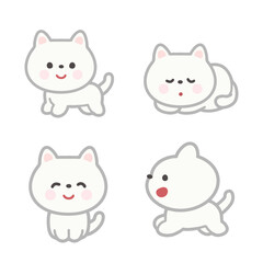 Fototapeta premium ネコの行動セット