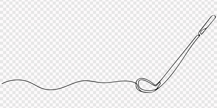 Continuous one line drawing of a golf club hitting a ball, Golf club head drawn with single continuous line on white background, none editable strokes, A golf club in one continuous line hitting