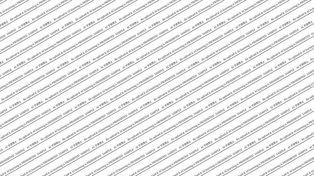 無断転載禁止とAI学習禁止の文字に斜線を追加した透かし用ウォーターマークパターン素材。Watermark pattern background with lines and text prohibiting unauthorized re-upload and AI learning.